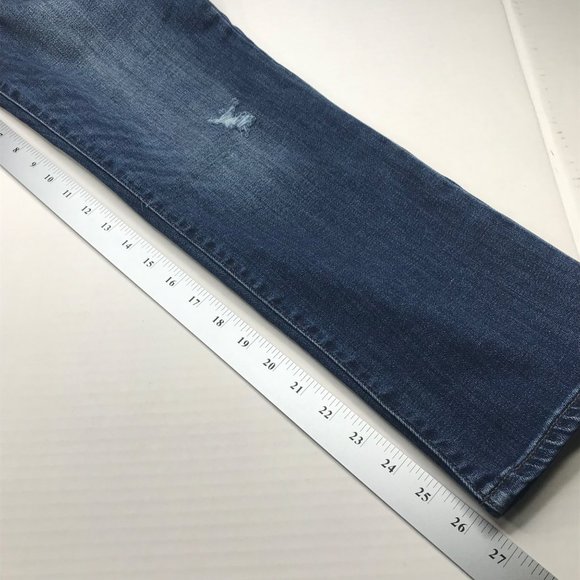 Universal Thread Women's 8 Crop High Rise Straight Dark Wash Blue Jeans New - Picture 10 of 15